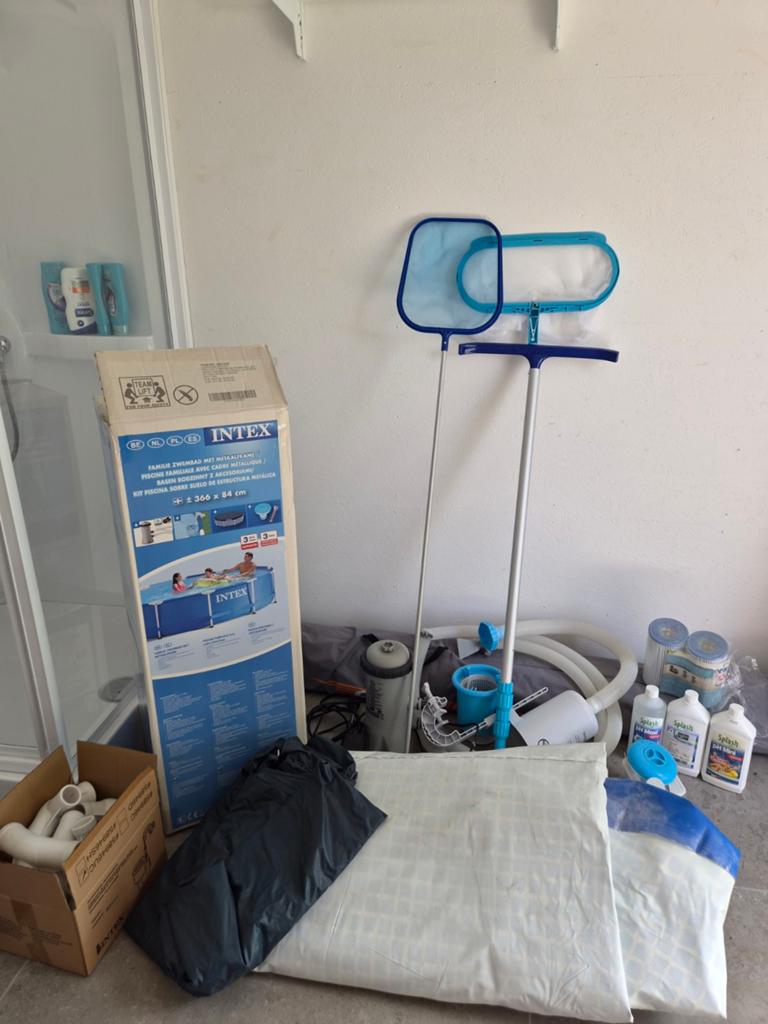 Intex zwembad met alle toebehoren, Ophalen, Gebruikt, 200 tot 300 cm, 80 tot 120 cm