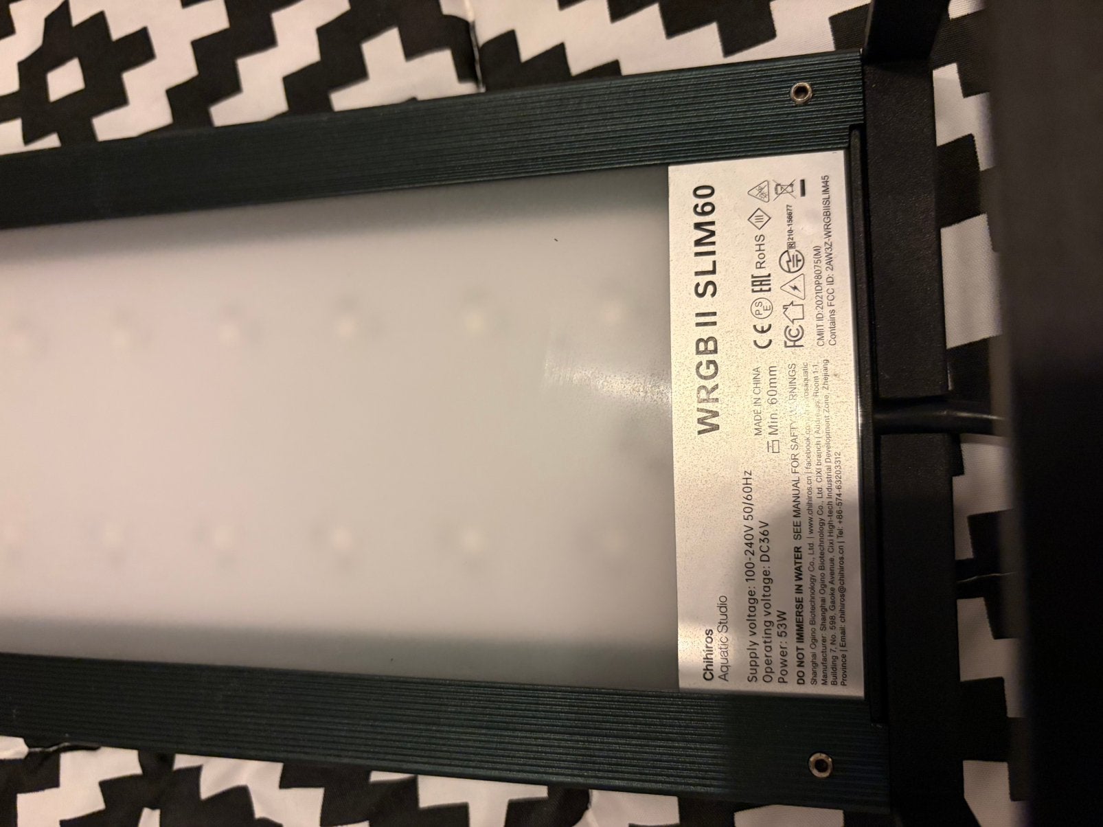 Chihiros WRGB II SLIM 60 cm, Animaux & Accessoires, Comme neuf, Enlèvement, Éclairage ou Chauffage, Télécommande incluse