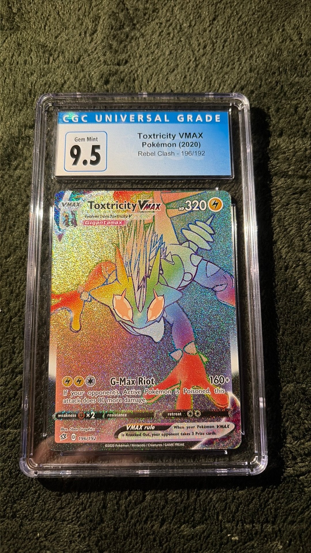 Toxtricity VMAX #196 Gem Mint 10, Enlèvement ou Envoi, Comme neuf