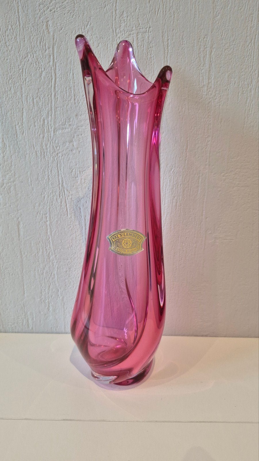 Vase en cristal val saint lambert, Antiquités & Art, Enlèvement