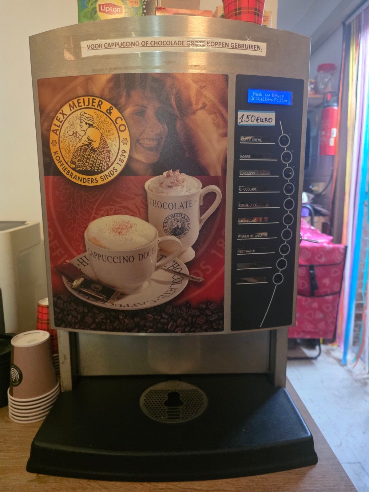 Koffiezetapparat, Ophalen