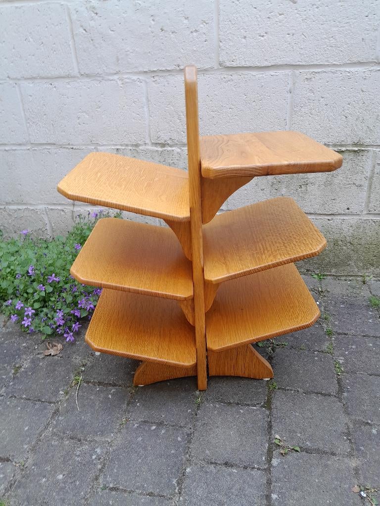Vintage Porte-Journaux Revues en bois clair Bon État, Enlèvement