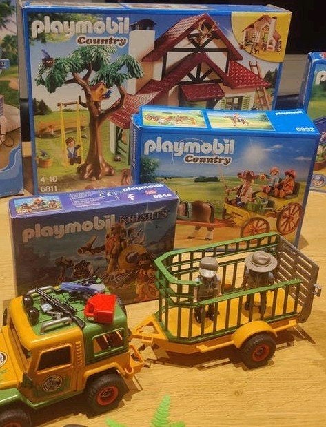 Lot Playmobil, safari hut, ridder thema, dieren, etc..., Ophalen