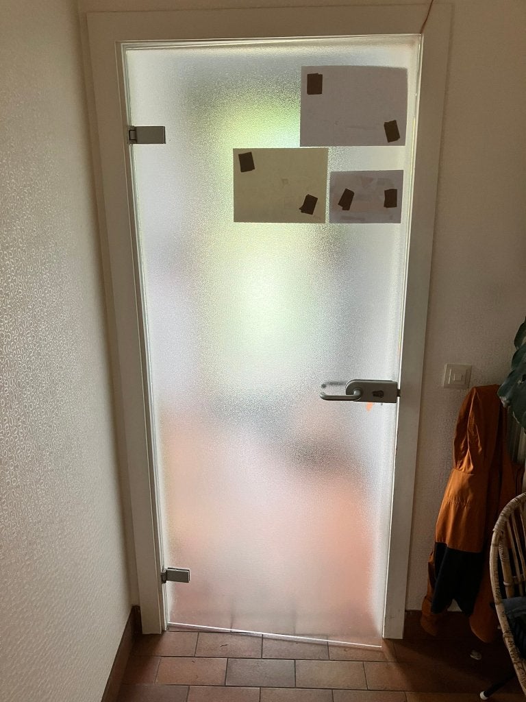 glazen binnendeur, Doe-het-zelf en Bouw, Deuren en Vliegenramen, Ophalen, 80 tot 100 cm, Binnendeur, 200 tot 215 cm