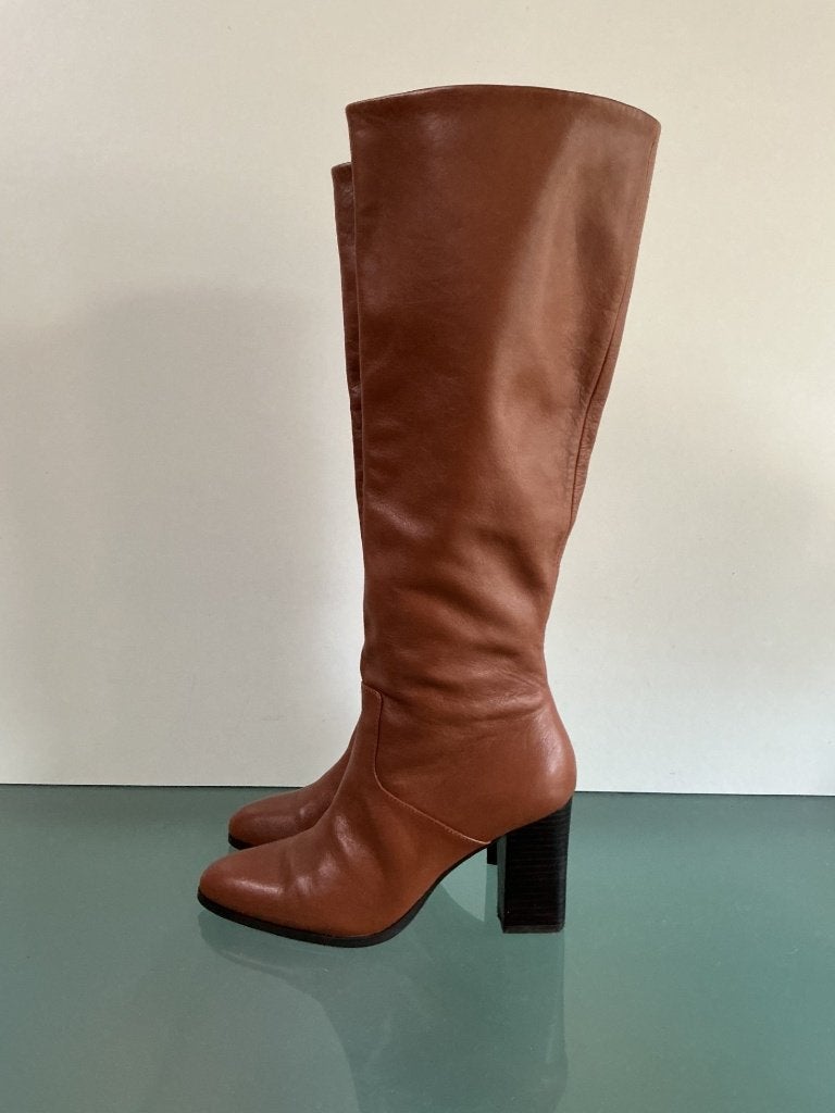 Nouvelles bottes en cuir marron 39 | Livraison gratuite, Neuf, Brun, Bottes hautes, Envoi