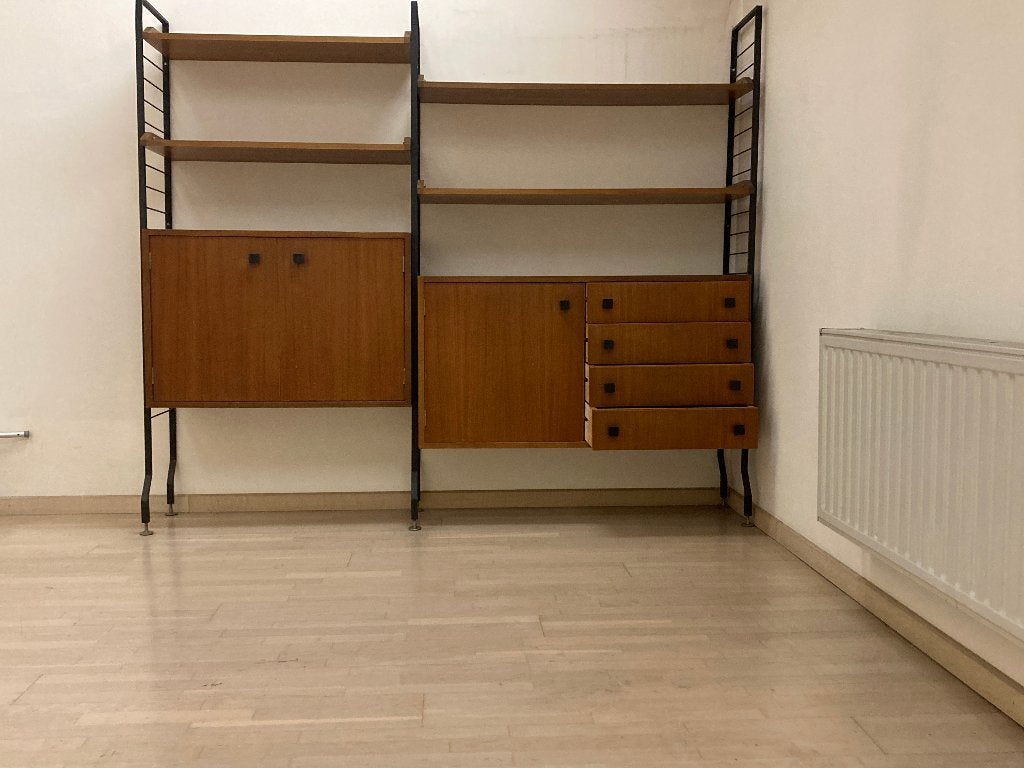 teak wandmeubel Combineurop?, Teck, 25 à 50 cm, Avec tablette(s), 150 à 200 cm
