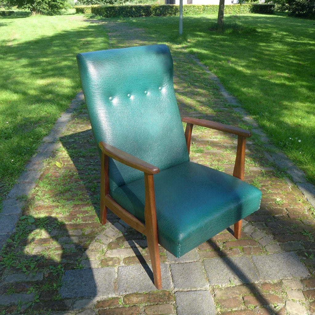 Vintage Mid Century Design Fauteuil/Stoel., Huis en Inrichting, Stoelen, Gebruikt, Overige kleuren, Mid Century, Eén