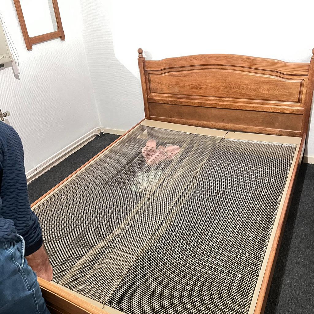 Chambre a coucher complete (matelas 140 cm), Maison & Meubles, Chambre à coucher | Lits, Enlèvement, Comme neuf, Bois, 140 cm