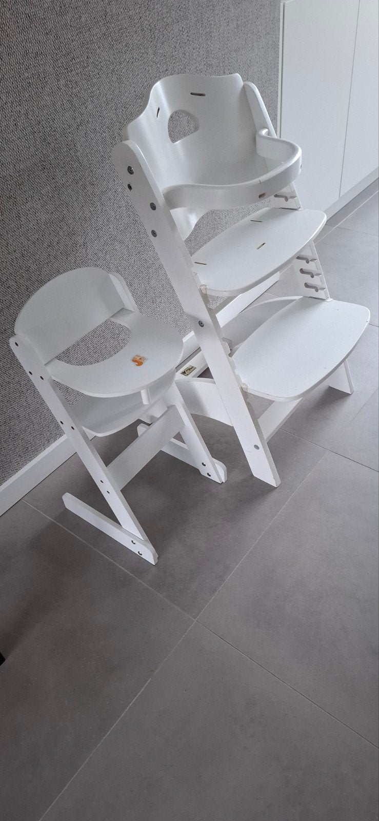 Witte Trip Trap Meegroeistoel Childwood  zoals Stokke, Enlèvement, Utilisé, Chaise évolutive