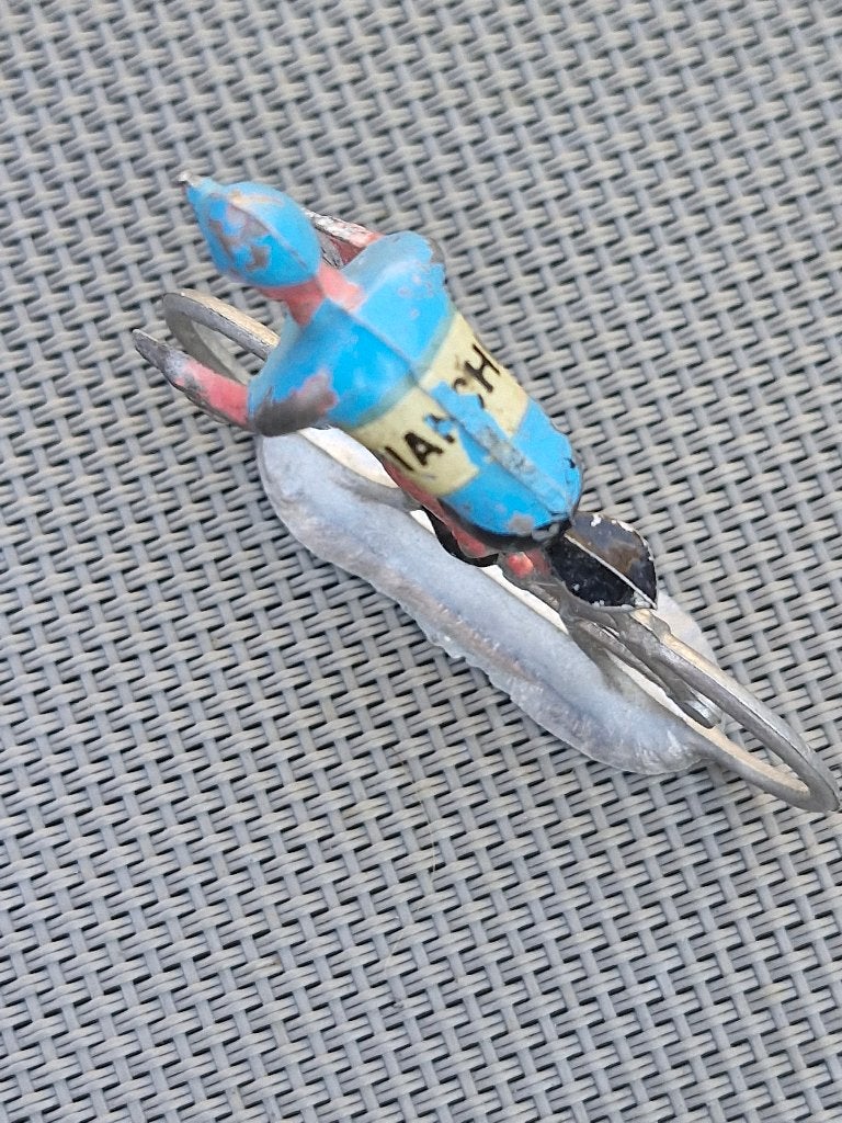 miniatuur metaal coureur  BIANCHI, Antiek en Kunst, Verzenden
