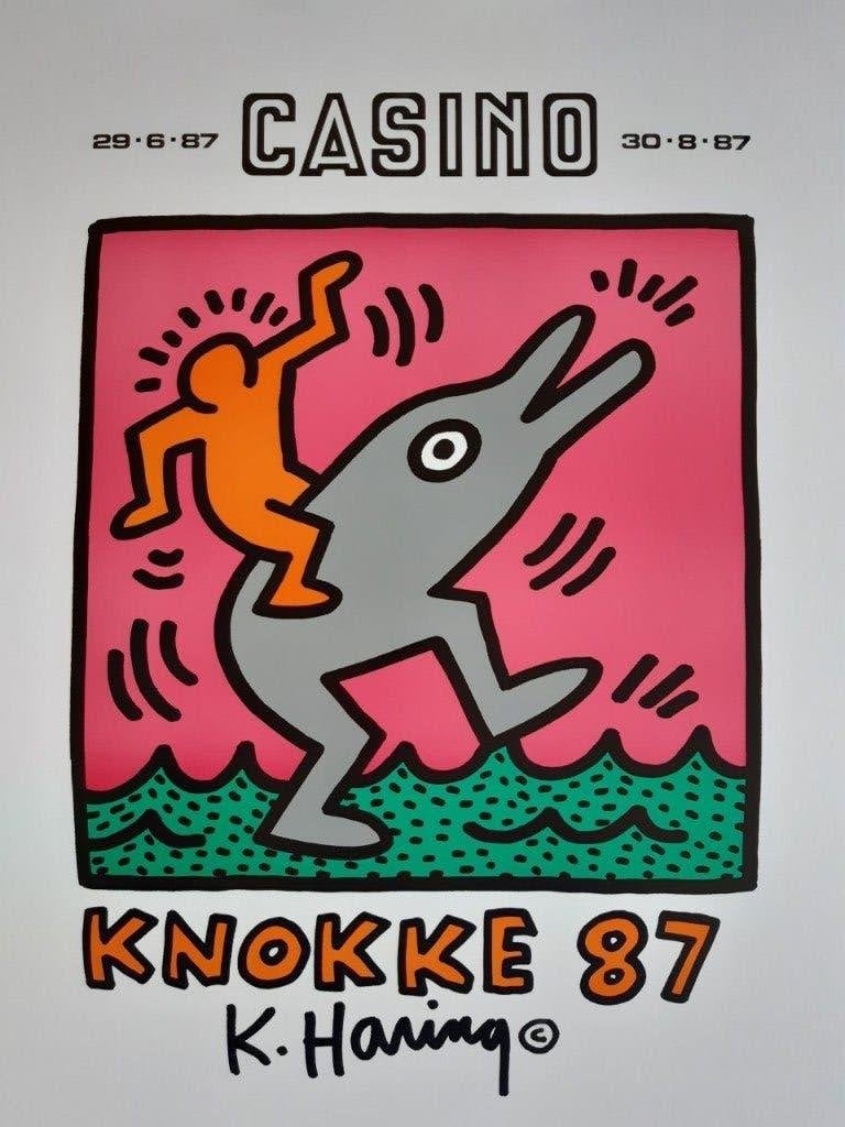 Keith Haring - Knokke 87, Antiek en Kunst, Verzenden