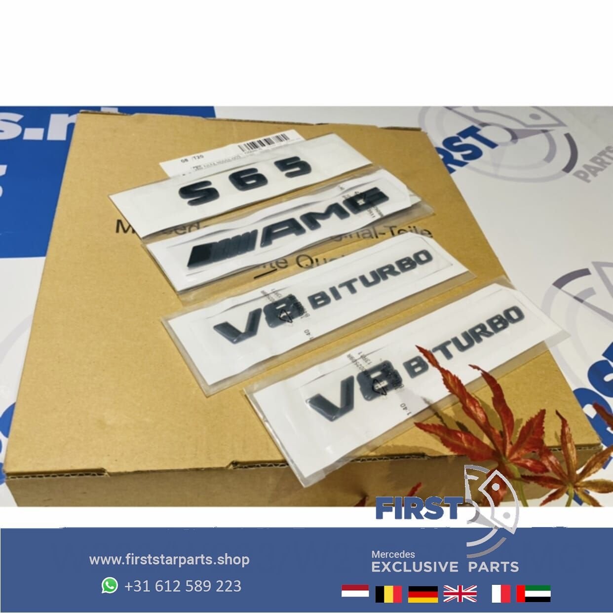 W221 W222 W223 W217 S65 AMG LOGO SET ZWART EMBLEMEN S 65 KLA, Gebruikt, -, Ophalen of Verzenden, -