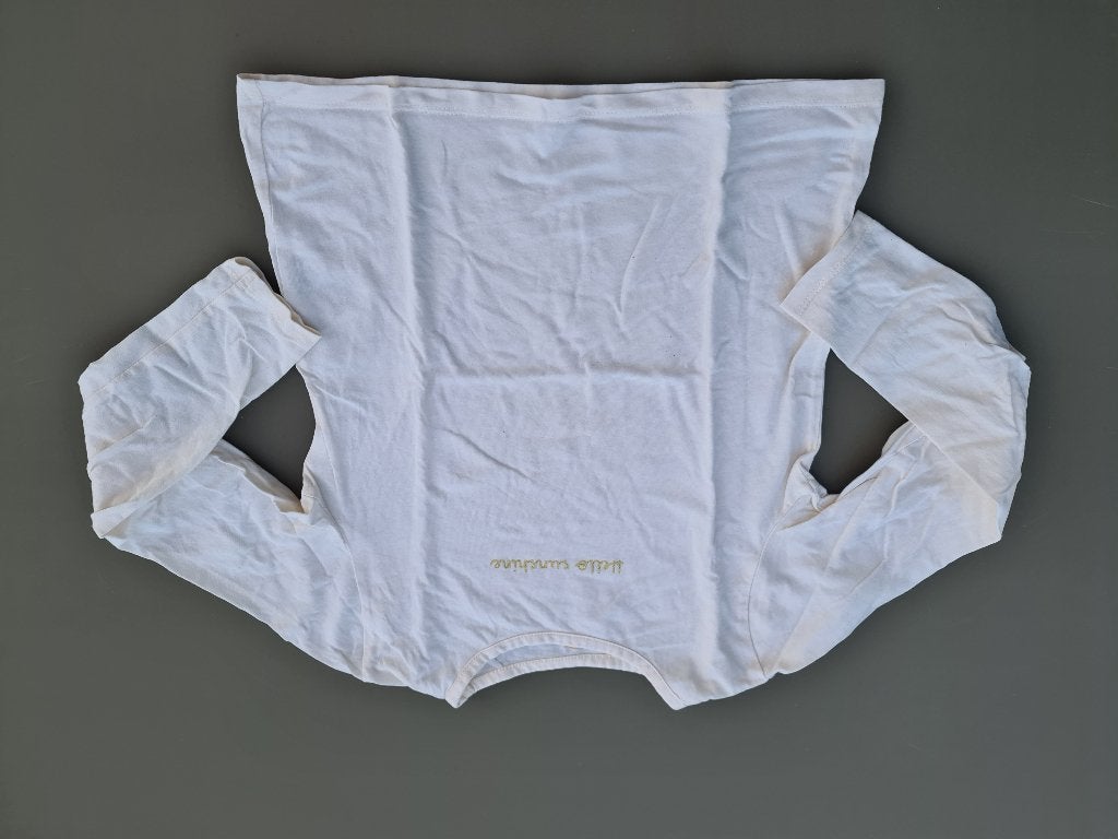 Wit gestreept t-shirt, CKS, 140, Ophalen, Zo goed als nieuw