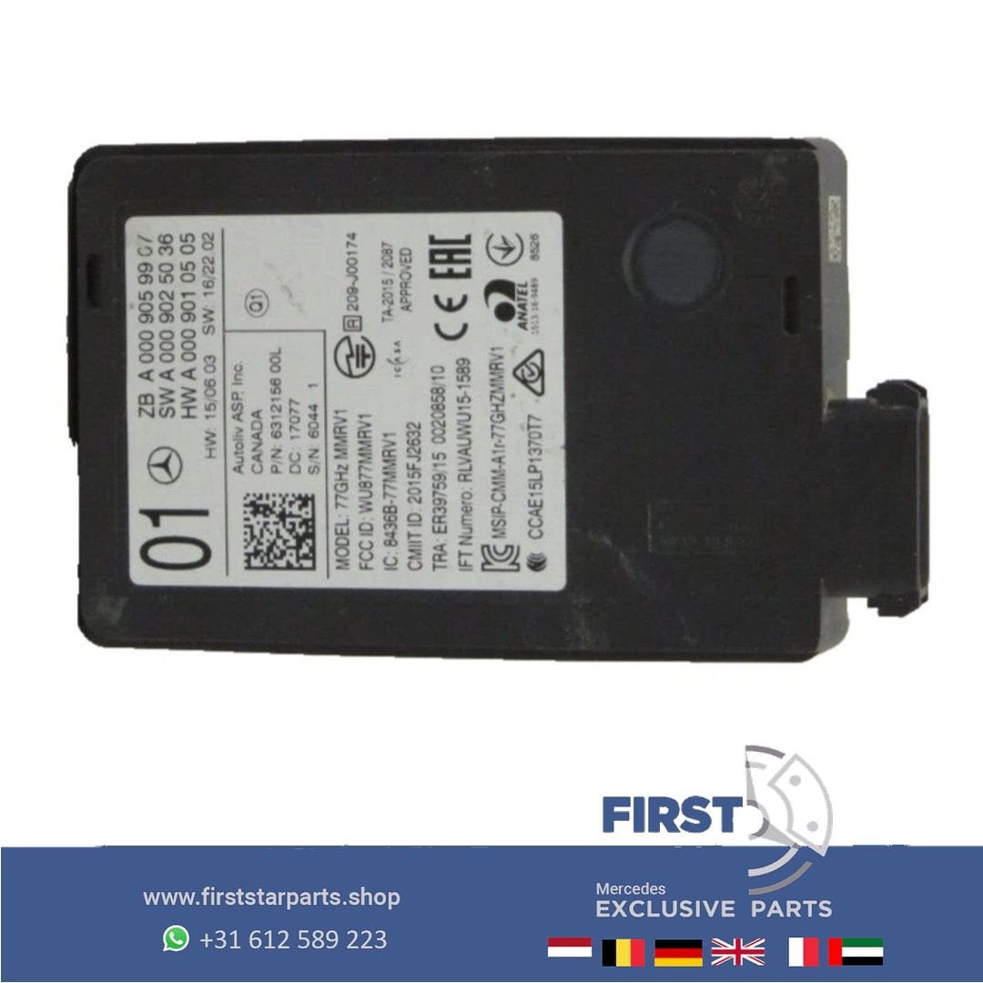 A0009059907 radar sensor Mercedes W176 W246 W117 W156 W205 W, Utilisé, -, -, Enlèvement ou Envoi