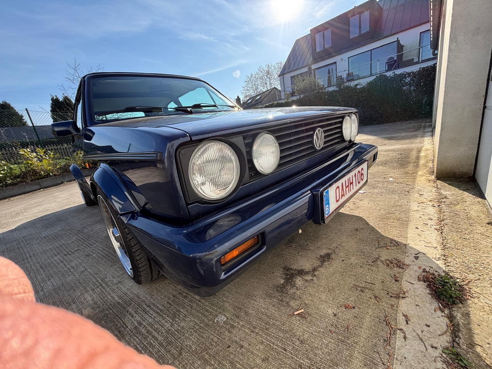 Volkswagen Golf Cabriolet 1993, Auto's, Stof, Cabriolet, Blauw, Handgeschakeld