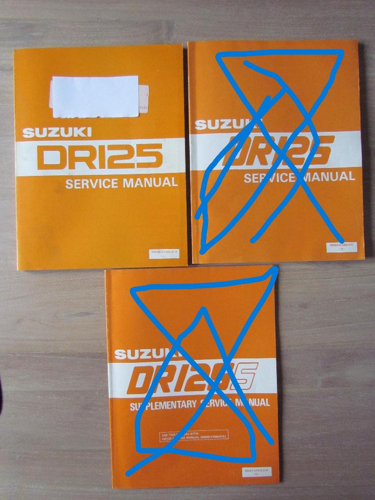 Service manual Suzuki DR125 en DR200S, Motos, Modes d'emploi & Notices d'utilisation, Enlèvement ou Envoi, Suzuki