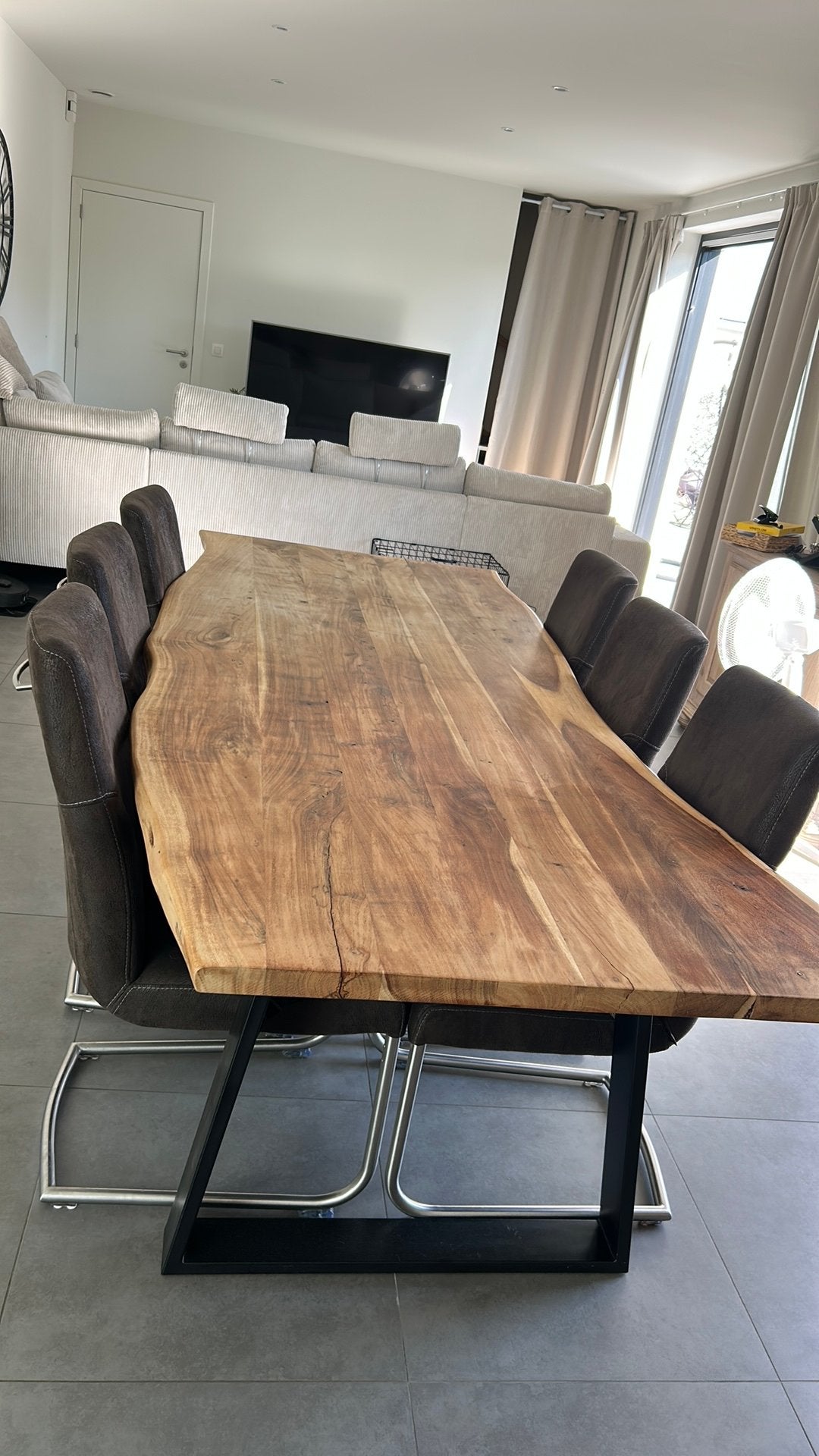 Houten Eettafel met 6 henders& hazel stoelen en zitbank, Ophalen, Zo goed als nieuw