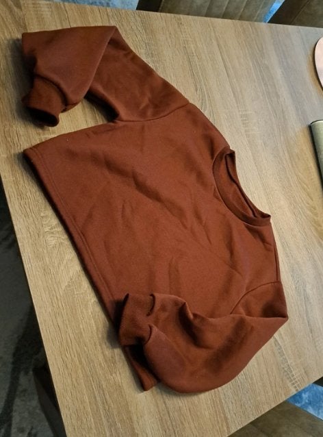 Shein roodbruine cropped trui Large, Kleding | Dames, Truien en Vesten, Ophalen of Verzenden, Zo goed als nieuw, Maat 42/44 (L)