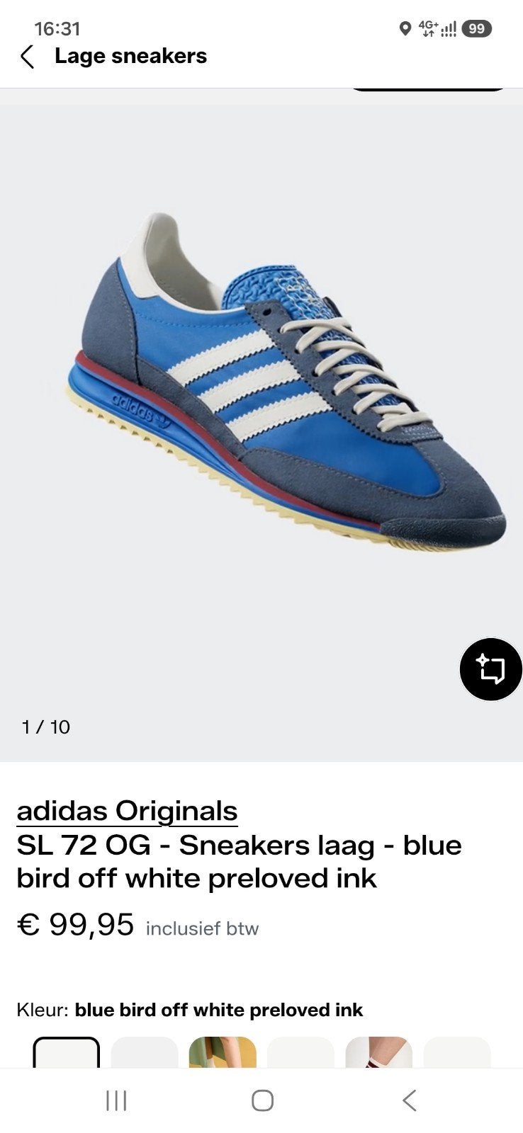 Adidas OG 72 SL Taille 44, Adidas