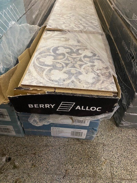 Laminaat - Ocean Retro Chic Blue Grey, Doe-het-zelf en Bouw, Ophalen, Kunststof, 50 tot 150 cm, Nieuw