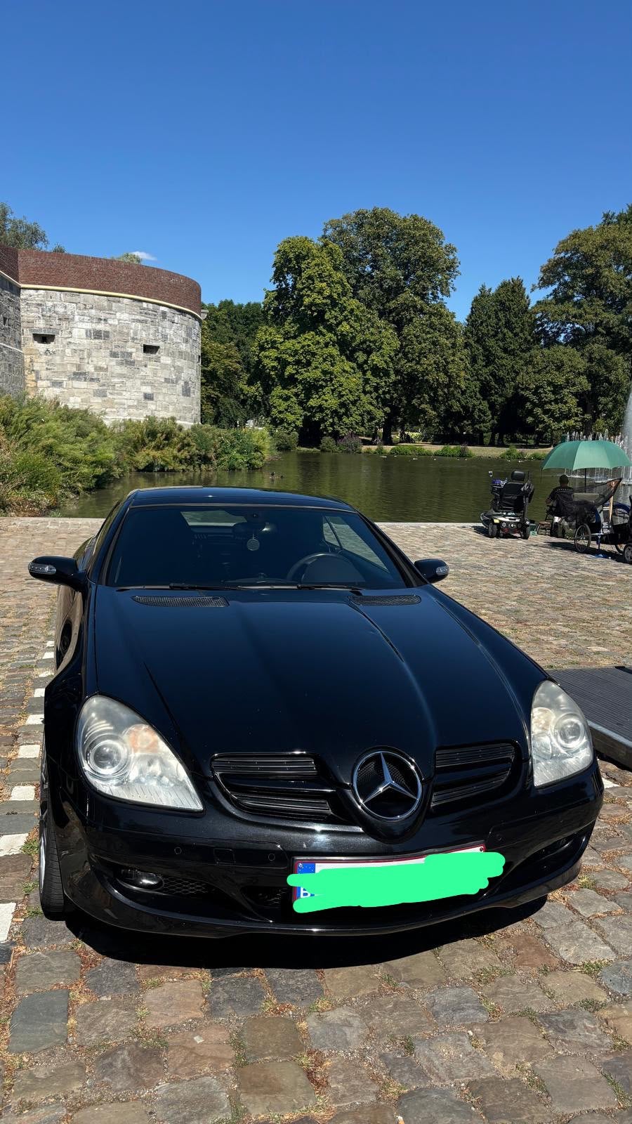Mercedes SLK, Auto's, Mercedes-Benz, 4 cilinders, Cabriolet, 1796 cc, Zwart
