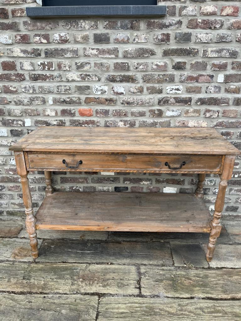Landelijke sidetable met schuif., Huis en Inrichting, Ophalen, Zo goed als nieuw