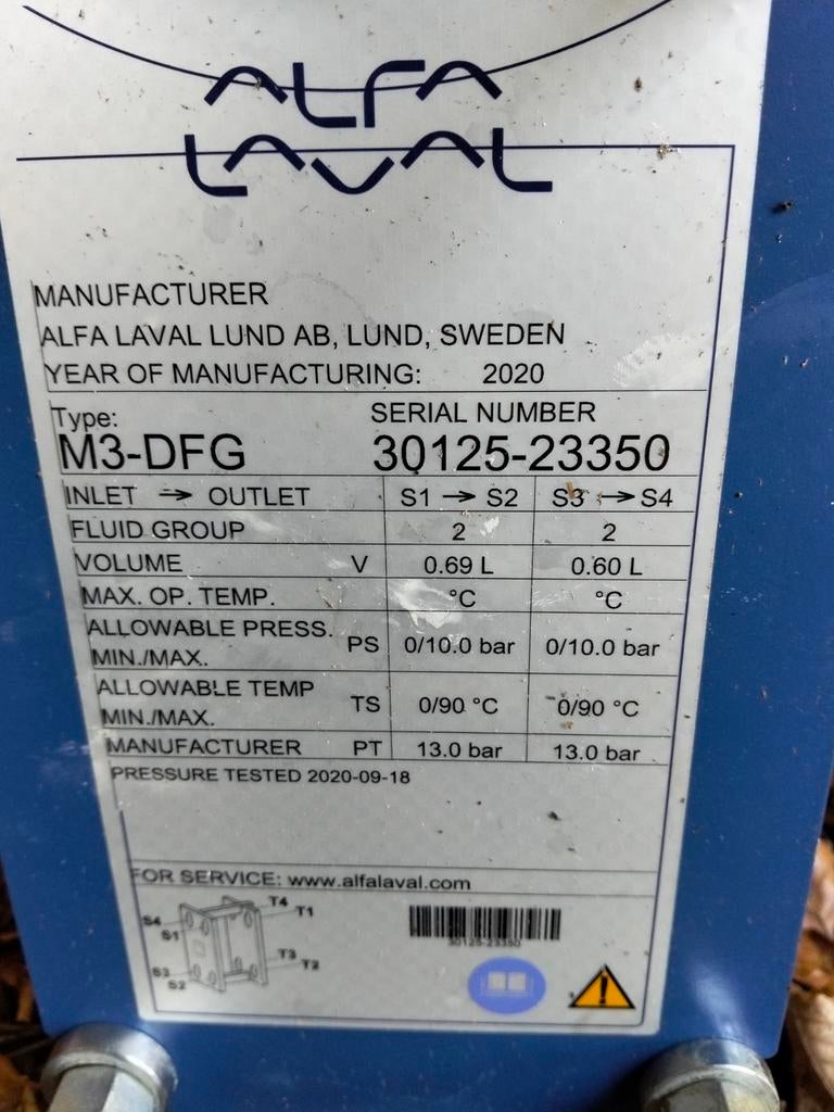 Warmtewisselaar voor HVAC -  ,ALFA- LAVAL, Ophalen