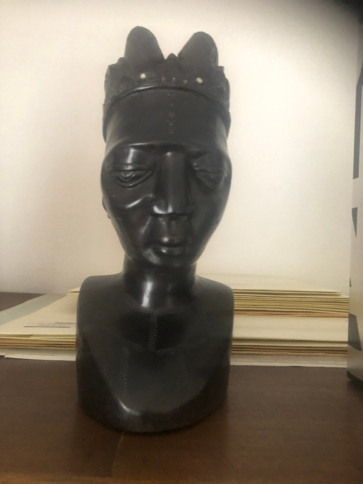 Handgesneden Afrikaanse houten buste – massief hardhout, Antiek en Kunst, Antiek | Woonaccessoires, Ophalen