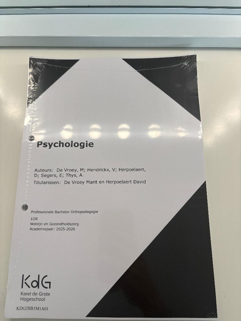 Cursus psychologie - orthopedagogie, Boeken, Ophalen of Verzenden, Nieuw, Hogeschool, Diverse auteurs