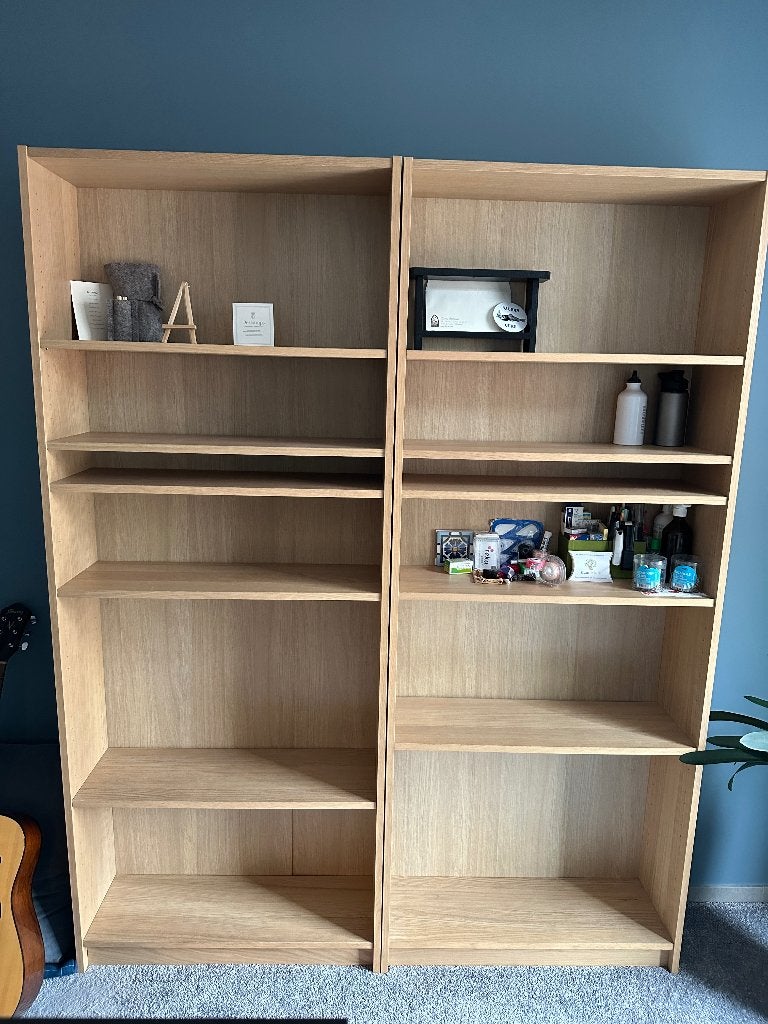 Ikea, Billy, Bibliothèque, motif chêne, 80x28x202 cm, Maison & Meubles, Enlèvement, Comme neuf, Rectangle