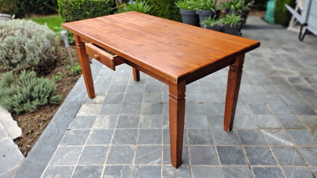 table de cuisine, 100 à 150 cm, Quatre personnes, Pin, Enlèvement