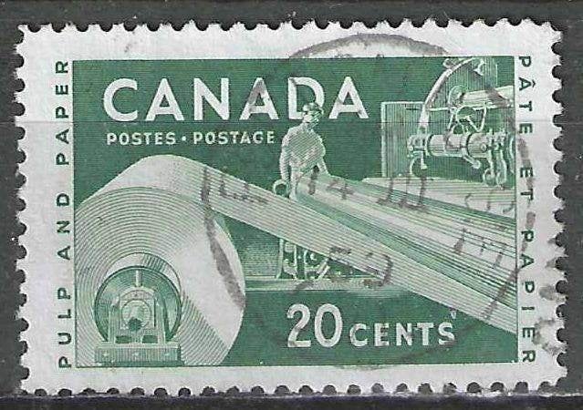 Canada 1956 - Yvert 289 - Textiel industrie (ST), Verzenden, Gestempeld