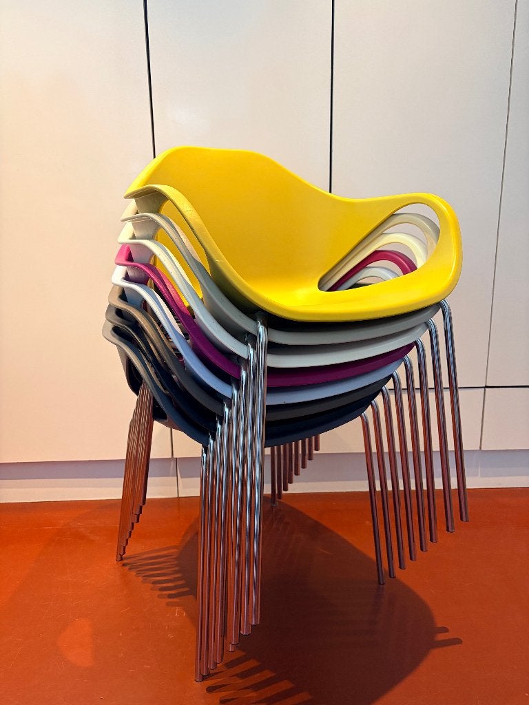 8 originele CHform Nina designstoelen, Enlèvement, Utilisé, Synthétique, Cinq, Six Chaises ou plus