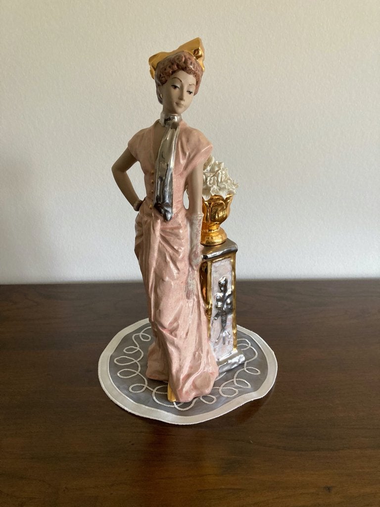 Keramisch beeld, Antiek en Kunst, Kunst | Beelden en Houtsnijwerken, Geglazuurd, Art deco, Ophalen of Verzenden, 20 - 50 cm