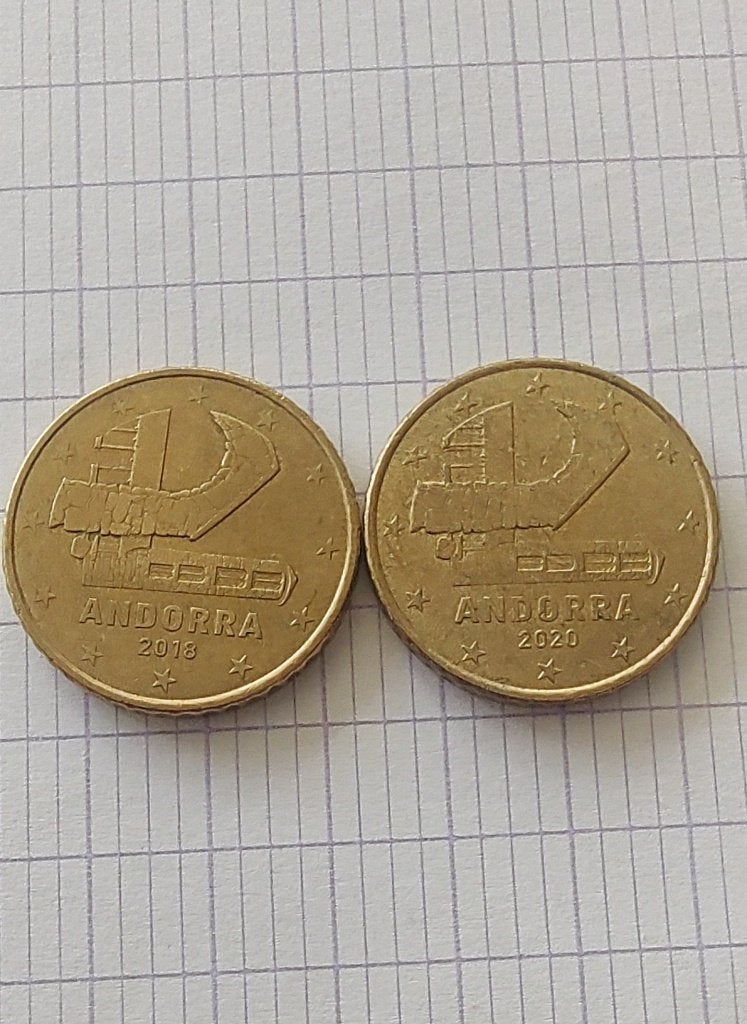 Munten Andorra 50 c., Ophalen, Setje