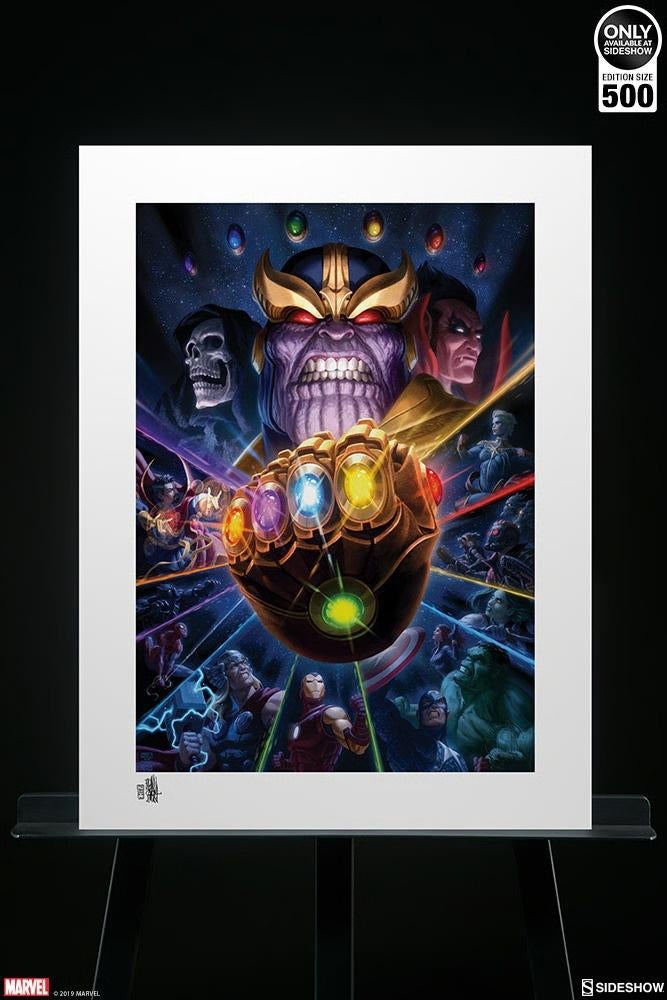 Sideshow Thanos & Infinity Gauntlet Art Print, Ophalen of Verzenden