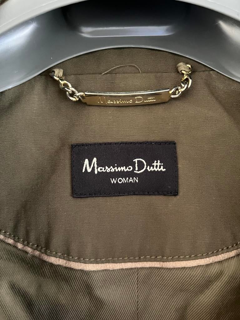 Donker Kakhikleurige jas Massimo Dutti M, Ophalen of Verzenden, Zo goed als nieuw, Maat 38/40 (M)