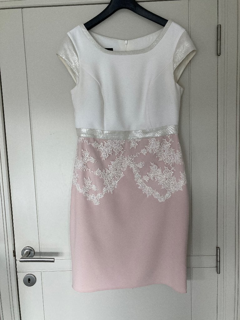Prachtige jurk met lange jas LINEA RAFFAELLI, maat 42., Kleding | Dames, Jurken, Linea raffaelli, Maat 42/44 (L), Ophalen of Verzenden