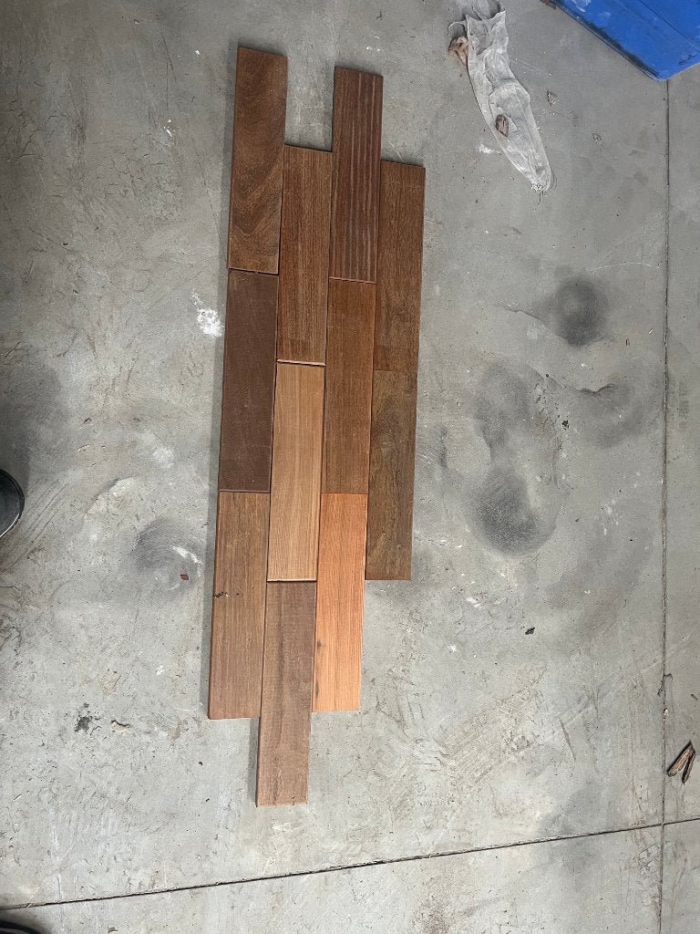 Lot bois exotique pour parquet mural, Minder dan 50 cm, Vloerdelen of -planken, Zo goed als nieuw, Hout
