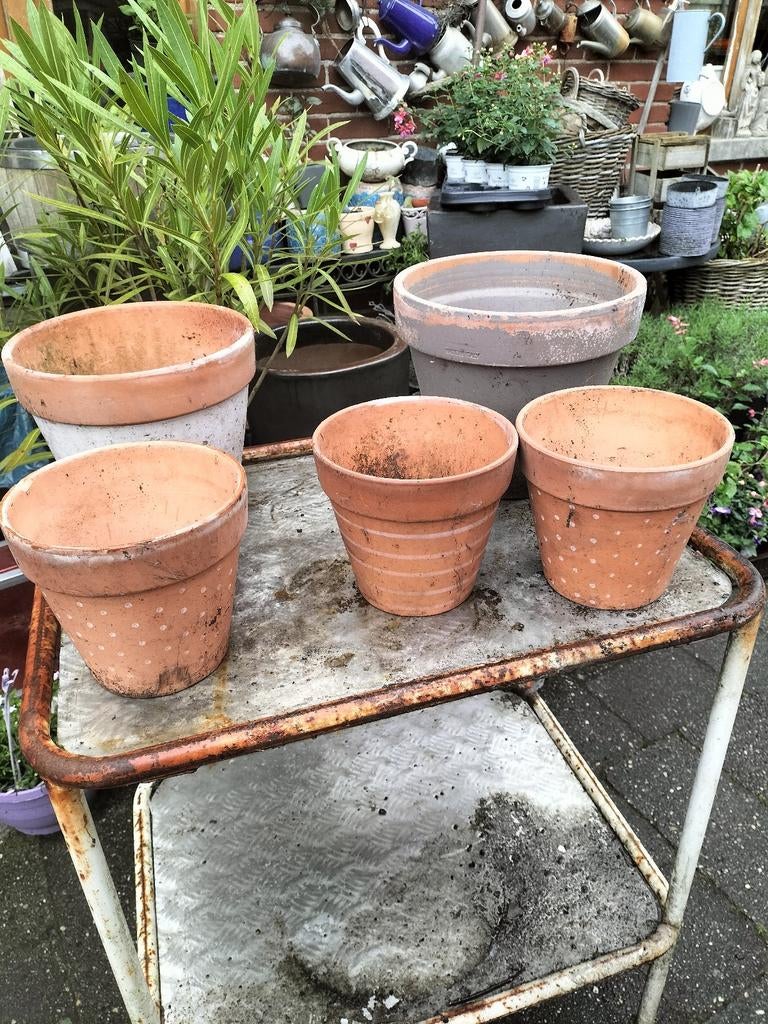 Leuke terracotta bloempot set, Ophalen, Kunststof