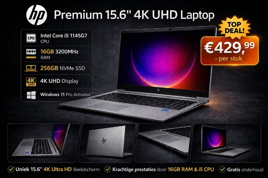 💻HP EliteBook 850 G8 4K | i5 1145G7 | 16GB | 256GB SSD | ✅, 256 GB, Comme neuf, HP, SSD