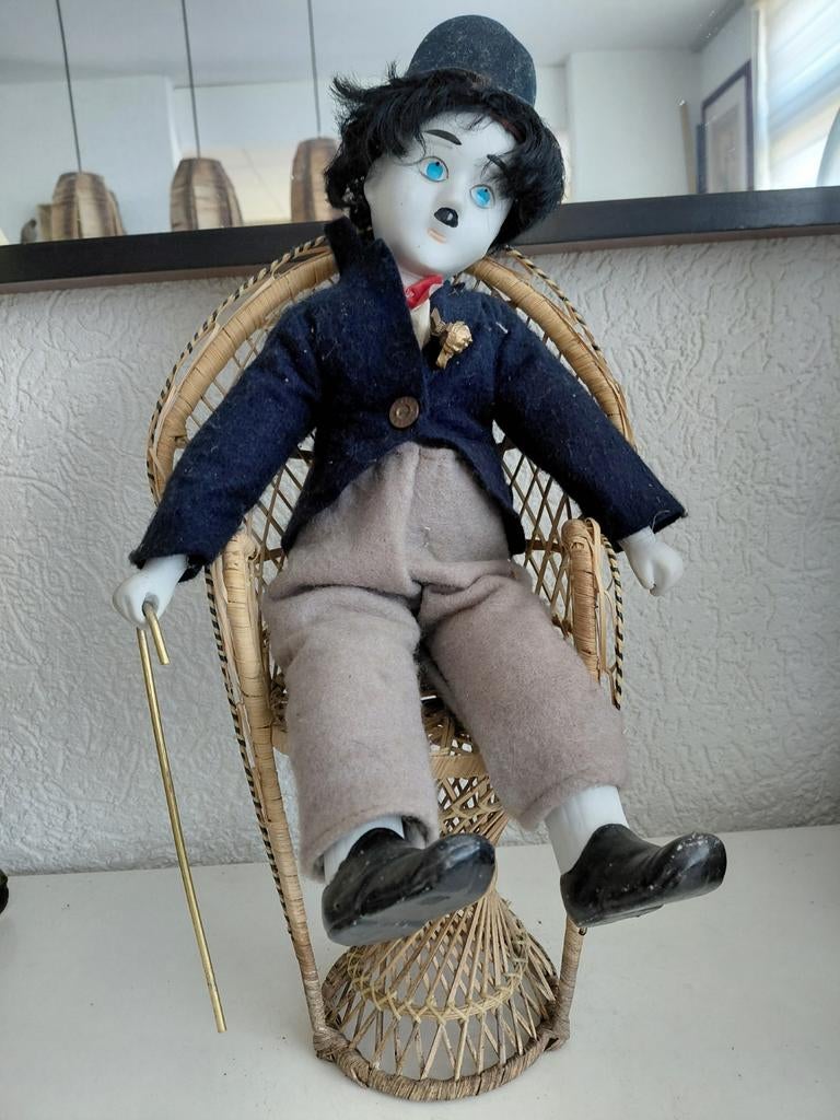 Charlie chaplin op stoel, Antiquités & Art, Enlèvement ou Envoi