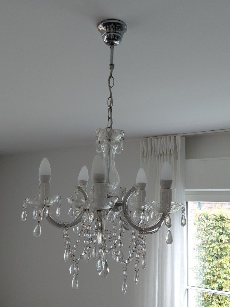 Luster, hanglamp, Enlèvement, Utilisé, Verre, E14 (petit)