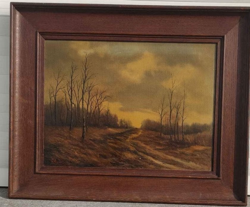 huile sur toile paysage signe lucien thunus, Antiquités & Art, Art | Peinture | Classique, Enlèvement ou Envoi, Paysage, Toile