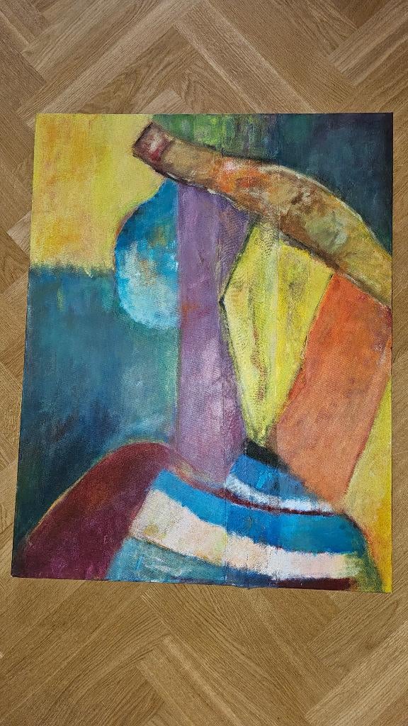 (Cobra Groep) Erik Ortvad  Olie werk op doek, Antiek en Kunst, Ophalen