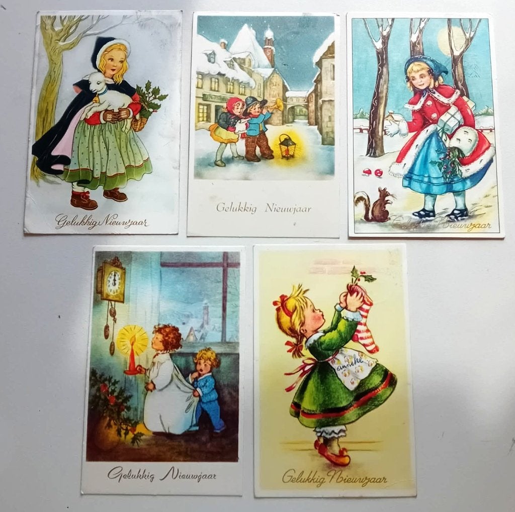 Vintage Nieuwjaarskaarten, Verzamelen, Ophalen of Verzenden