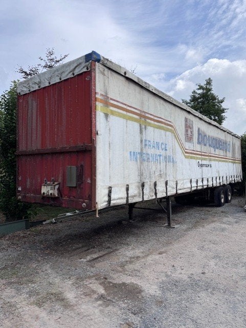 Fruehauf D23C 2-asser schuifzeil oplegger huifwagen bj 1990, Autos, Camions, Achat, Remorques et Semi-remorques, Particulier
