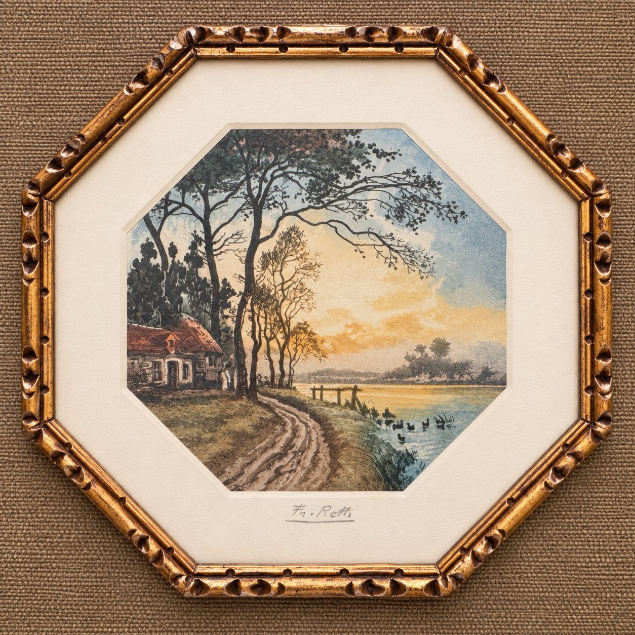 Reproduction paysage signé Francis Roth, Ophalen of Verzenden
