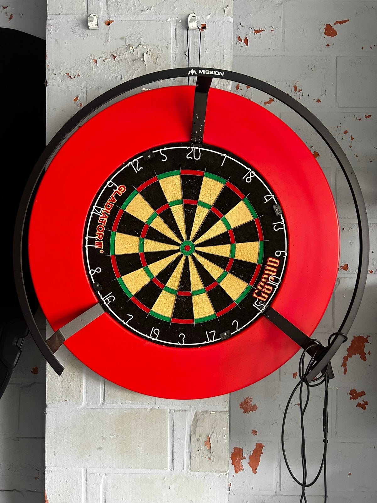 Darts blok + verlichting, Sport en Fitness, Darts, Ophalen, Gebruikt, Dartbord
