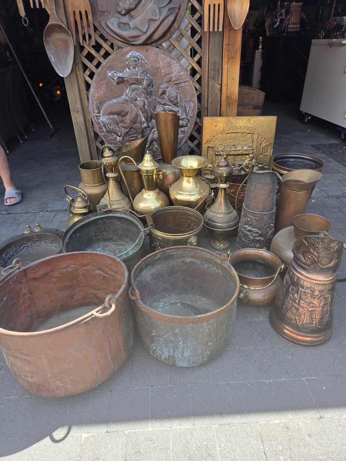 Groot lot koper, Antiek en Kunst, Ophalen